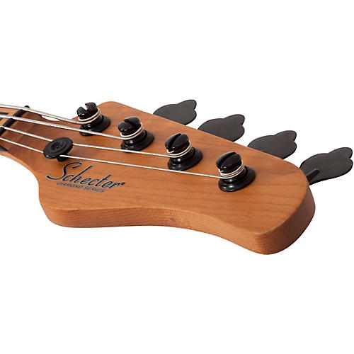 Schecter Guitar Research Model T Exotic Ziricote 4 Electric Bass Natural Satin - musicians--Friend