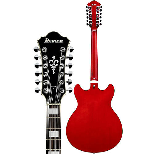Ibanez Artcore AS7312 12-String Semi-Hollow Electric Guitar Transparent Red - musicians--Friend