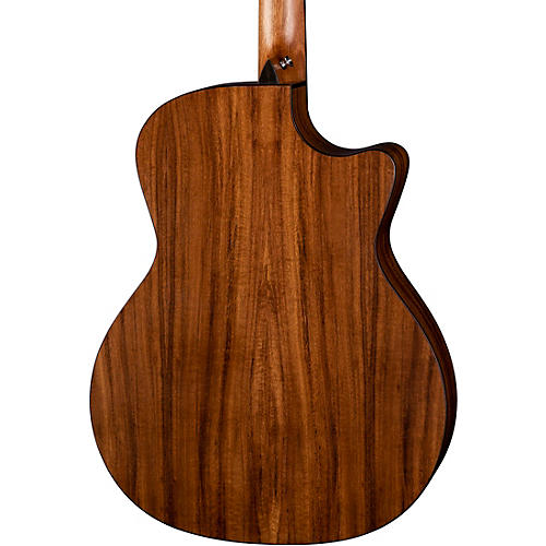 Luna High Tide Koa Left-Handed Grand Concert Acoustic/Electric Guitar Satin Natural - musicians--Friend