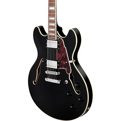 D'Angelico Premier DC Semi-Hollow Electric Guitar Solid Black - musicians--Friend