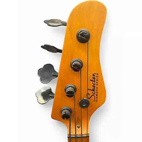 Used Schecter Guitar Research Model T Natural Electric Bass Guitar Natural - musicians--Friend