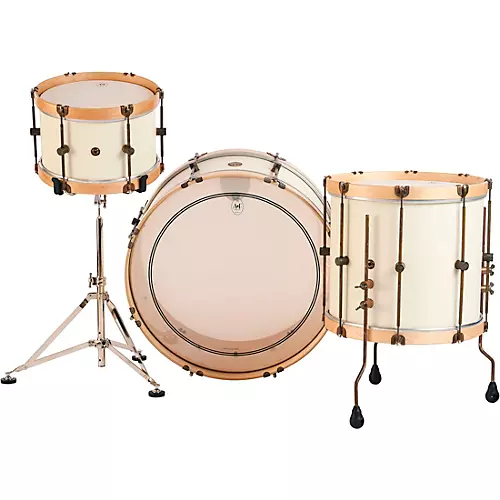 A&F Drum  Co Antique White Maple 3-Piece Drum Shell Pack - musicians--Friend