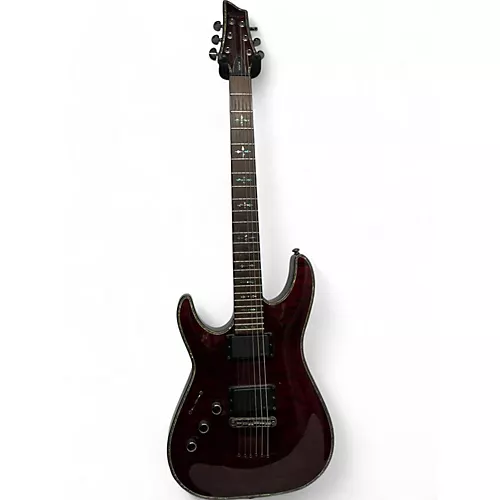 Used Schecter Guitar Research Hellraiser C1 Left Handed Cherry Electric Guitar Cherry - musicians--Friend