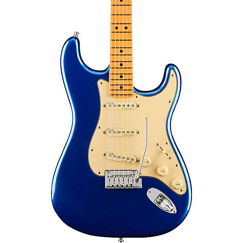 Fender American Ultra Stratocaster Maple Fingerboard Electric Guitar Cobra Blue - musicians--Friend
