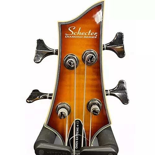 Used Schecter Guitar Research Omen Extreme 4 String Sunburst Electric Bass Guitar Sunburst - musicians--Friend