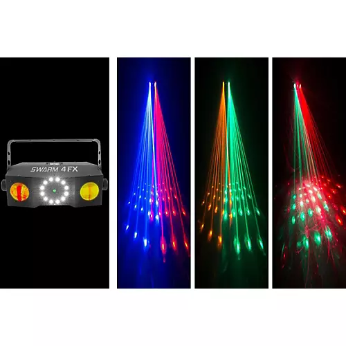 CHAUVET DJ Swarm 4 FX Stage Laser Party Light with LED Wash and Strobe Light Effects - musicians--Friend