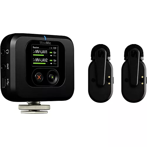 Shure MoveMic Kit Two-Channel Wireless Lavalier Microphone System With MoveMic Receiver - musicians--Friend