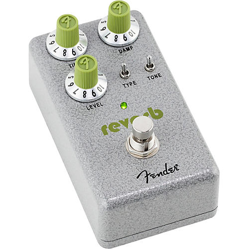 Fender Hammertone Reverb Effects Pedal Gray and Green - musicians--Friend