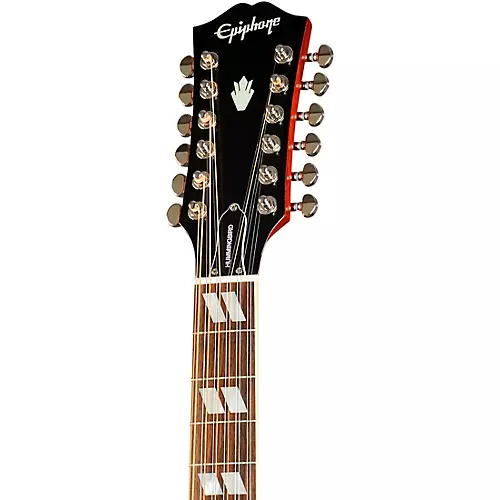 Epiphone Inspired by Gibson Hummingbird 12-String Acoustic-Electric Guitar Aged Cherry Sunburst - musicians--Friend