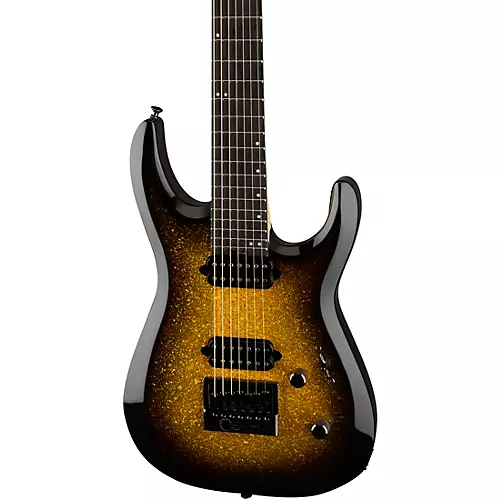 Jackson Pro Series Dinky DK Modern EverTune 7-String Electric Guitar Gold Sparkle - musicians--Friend