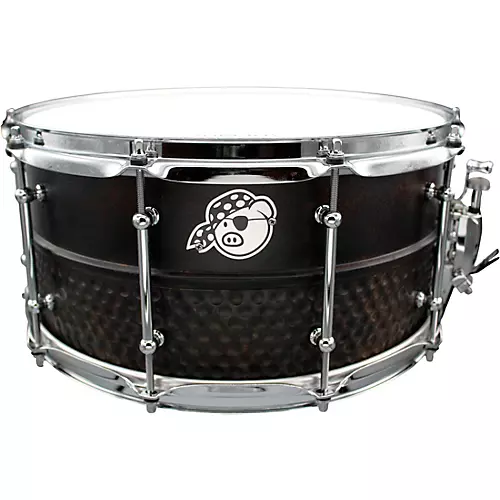 Pork Pie Hybrid Copper and Hammered Brass Snare Drum 14 x 7 in. - musicians--Friend