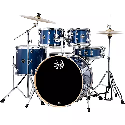 Open-Box Mapex Venus 5-Piece Rock Drum Set With Hardware and Cymbals Condition 1 - Mint Blue Sky Sparkle - musicians--Friend