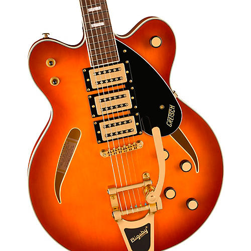 Gretsch Guitars Streamliner Cat-Eye Limited-Edition Center Block Electric Guitar With Bigsby & Gold Hardware Riviera Blue - musicians--Friend