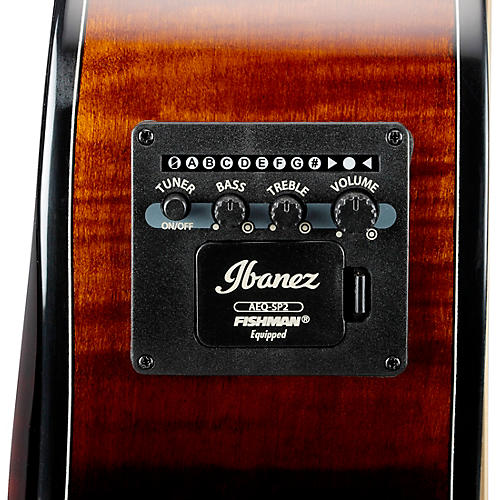 Ibanez AEWC400 Comfort Acoustic-Electric Guitar Amber Sunburst - musicians--Friend