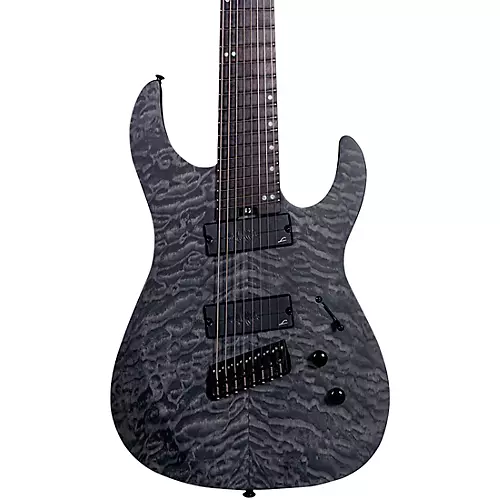 Legator Ninja 8 String Multi-Scale Super Shred Series Quilted Maple Electric Guitar Purple - musicians--Friend