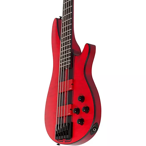Schecter Guitar Research C-5 GT 5-String Electric Bass Guitar Satin Trans Red - musicians--Friend