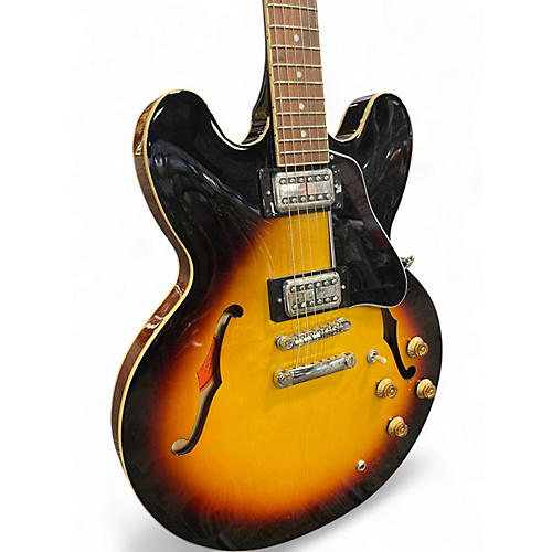 Used Epiphone 335 inspired by gibson Tobacco Burst Hollow Body Electric Guitar Tobacco Burst - musicians--Friend