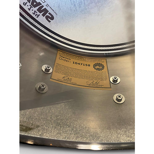 Used DW 6.5X14 Collector's Series Snare Titanium Drum Titanium 15 - musicians--Friend