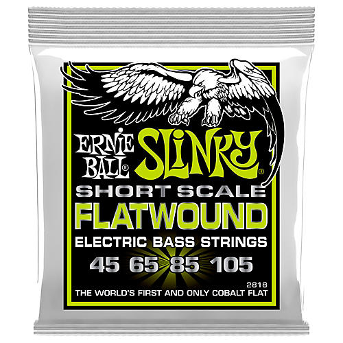 Ernie Ball Regular Slinky Flatwound Short Scale Electric Bass Strings (45 - 105) - musicians--Friend