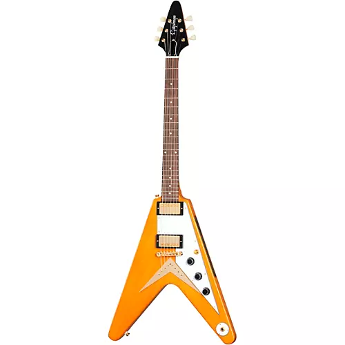 Epiphone 1958 Korina Flying V Outfit Electric Guitar Aged Natural - musicians--Friend