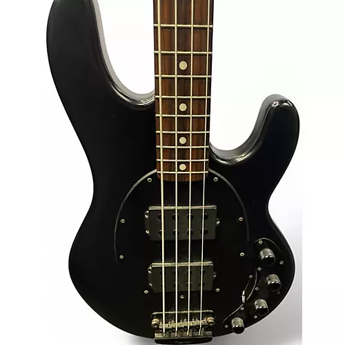 Used Ernie Ball Music Man Stingray Stealth HH 4 String Black Electric Bass Guitar Black - musicians--Friend