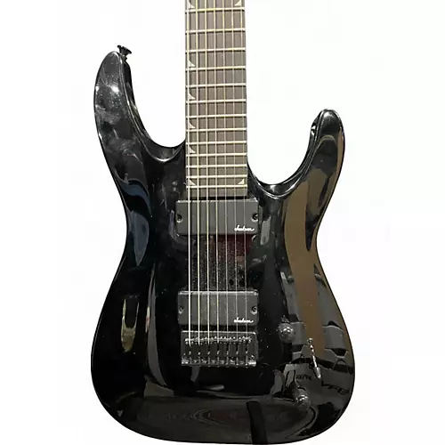 Used Jackson JS22-7 Dinky 7 String Black Solid Body Electric Guitar Black - musicians--Friend