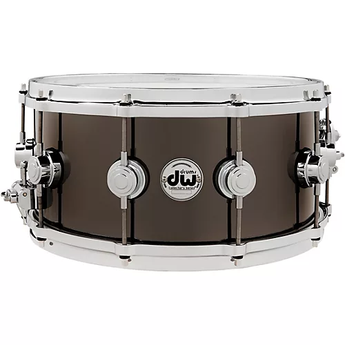 DW Collector's Series Black Nickel Over Brass Snare Drum With Die-Cast Hoops 14 x 6.5 in. Black Nickel Over Brass - musicians--Friend