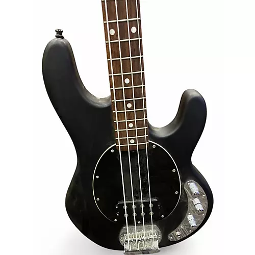Used Sterling by Music Man Sub 4 Black Electric Bass Guitar Black - musicians--Friend
