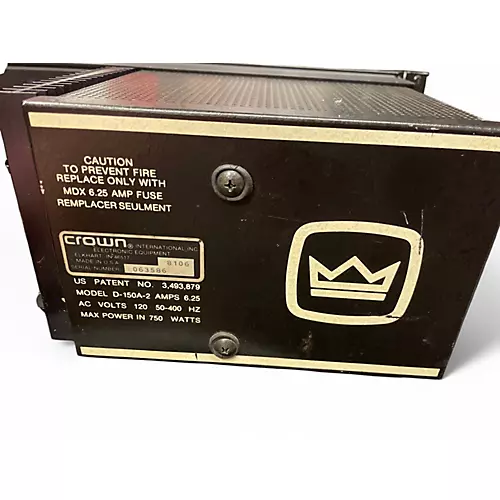 Used 1980s Crown D-150A Series II Power Amp - musicians--Friend