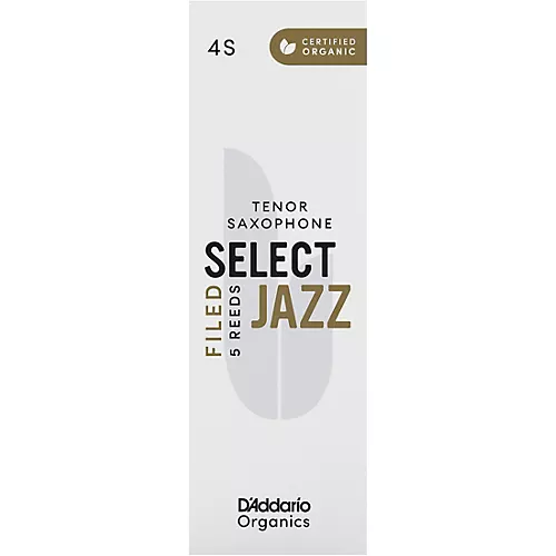 D'Addario Woodwinds Select Jazz, Tenor Saxophone Reeds - Filed,Box of 5 4H - musicians--Friend