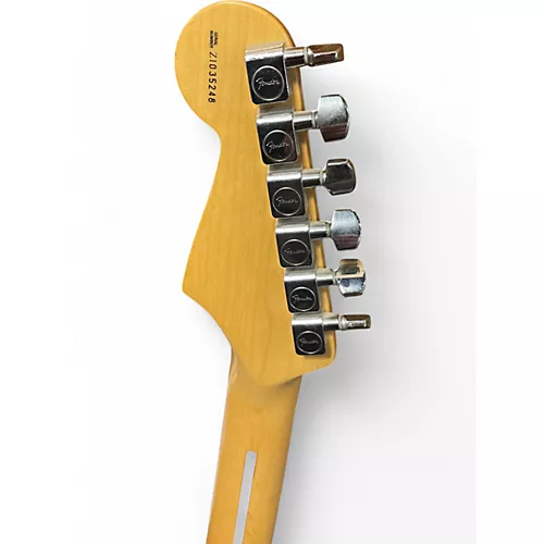 Used 2001 Fender  American Stratocaster Black Solid Body Electric Guitar Black - musicians--Friend