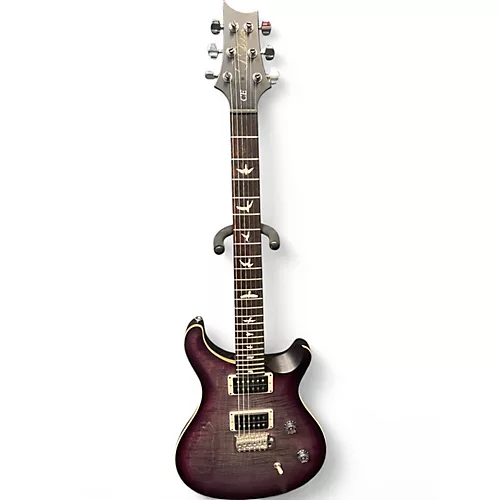 Used 2023 PRS CE24 Nitro Satin Faded Grey Black Purple Burst Solid Body Electric Guitar Nitro Satin Faded Grey Black Purple Burst - musicians--Friend