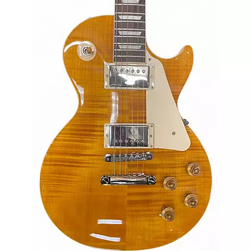 Used 2024 Gibson Les Paul Standard Amber Solid Body Electric Guitar Amber - musicians--Friend