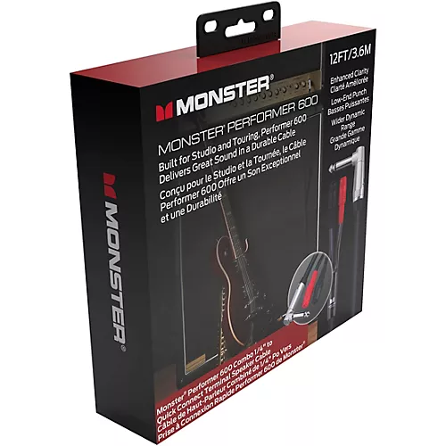Monster Cable Prolink Performer 600 Combo Amp Speaker Cable 12 ft. Black - musicians--Friend