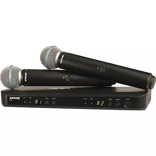 Shure BLX288/B58 Wireless Dual Vocal System With Two BETA 58A Handheld Transmitters Band H11 - musicians--Friend