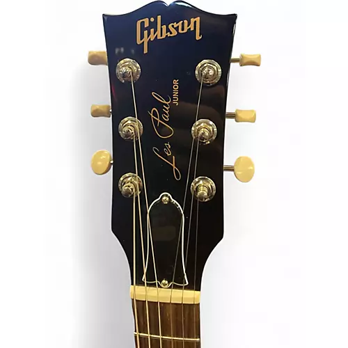 Used Gibson Les Paul Junior Black Solid Body Electric Guitar Black - musicians--Friend