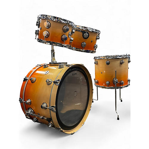 Used DW 4 Piece Collector's Series Natural Tangerine Fade Drum Kit Natural Tangerine Fade - musicians--Friend