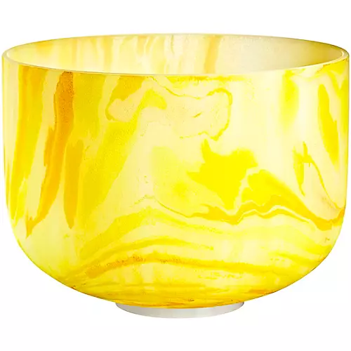 MEINL Sonic Energy 10in. Marble Crystal Singing Bowl, E4, 432 Hz, Solarplexus Chakra Yellow - musicians--Friend