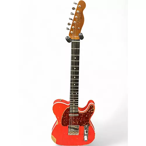 Used 2023 Fender CUSTOM SHOP 1962 HEAVY RELIC TELECASTER RED Solid Body Electric Guitar RED - musicians--Friend