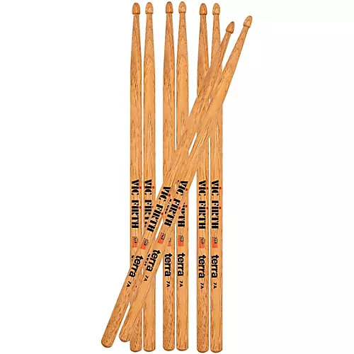 Vic Firth American Classic Terra Series Drum Sticks Value 4-Pack X5B Wood - musicians--Friend