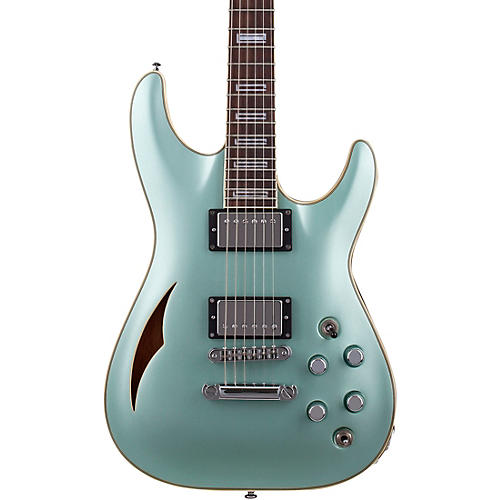 Schecter Guitar Research C-1 EA Classic Semi-Hollow Electric Guitar Satin Antique Pelham Blue - musicians--Friend