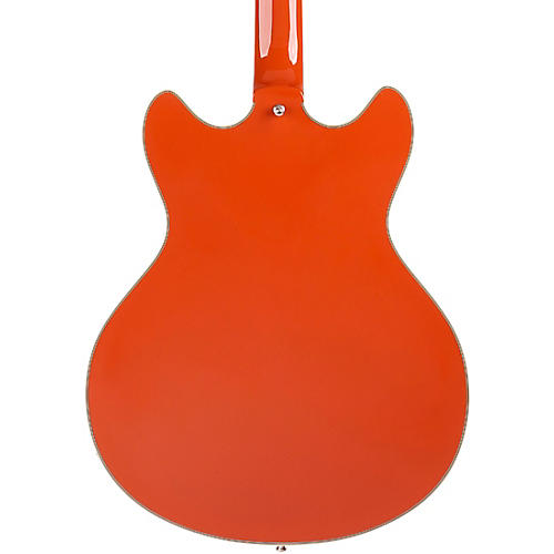 D'Angelico Deluxe Series DC Limited Edition Semi-Hollow Electric Guitar Rust - musicians--Friend