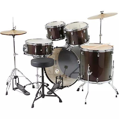 Ludwig BackBeat Complete 5-Piece Drum Set With Hardware and Cymbals Metallic Purple Mist - musicians--Friend