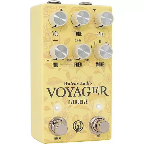 Walrus Audio Voyager Pre-Amp/Overdrive MKII Effects Pedal Floral Series 2024 Yellow - musicians--Friend
