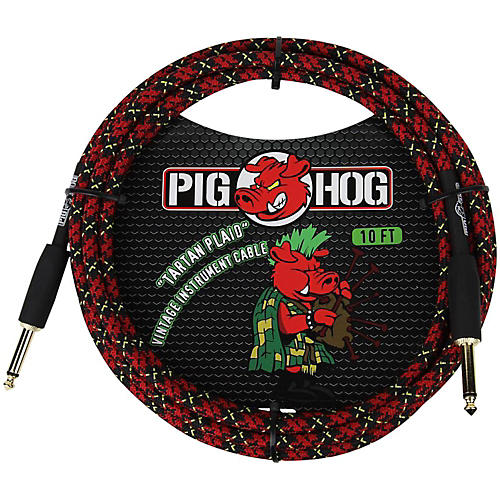 Pig Hog Instrument Cable 20 ft. Tartan Plaid - musicians--Friend