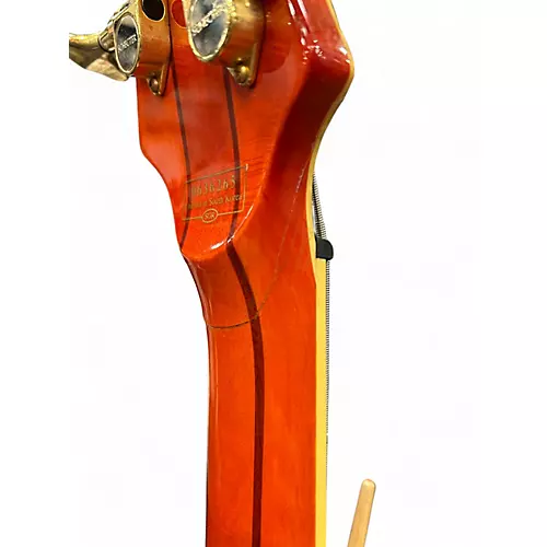 Used Schecter Guitar Research Stiletto Elite 5 String Quilted Orange Electric Bass Guitar Quilted Orange - musicians--Friend