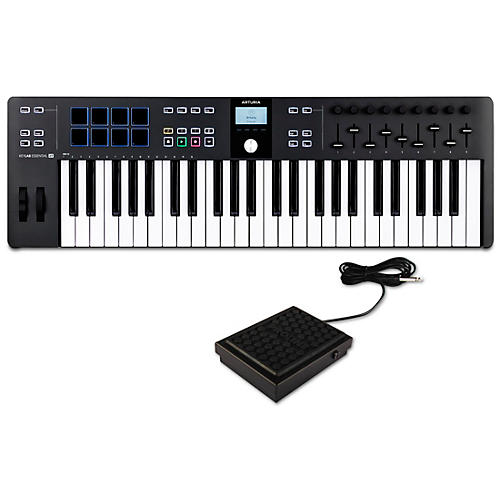 Arturia KeyLab Essential 49 mk3 Keyboard Controller With Sustain Block Black - musicians--Friend