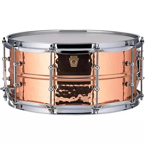 Ludwig Copper Phonic Hammered Snare Drum 14 x 5 in. Copper Finish with Imperial Lugs - musicians--Friend