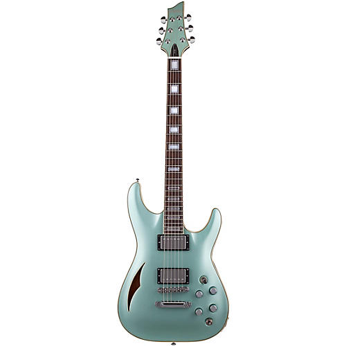 Schecter Guitar Research C-1 EA Classic Semi-Hollow Electric Guitar Satin Antique Pelham Blue - musicians--Friend