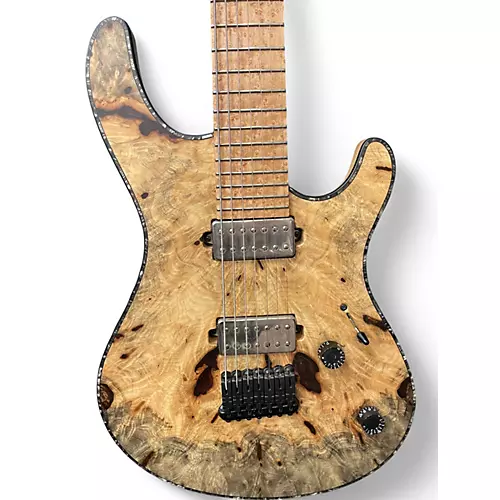 Used 2017 Mayones Regius 7 Buckeye Burl Natural Solid Body Electric Guitar Buckeye Burl Natural - musicians--Friend